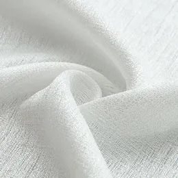 Zasłony zasłony białe lniane zasłony do kuchni wykończone nowoczesne gole