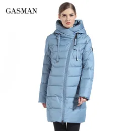 Gasman Inverno Long Jacket para Mulheres Down Digite Casaco Com Capuz Mulheres Parka Bailer Quente Roupas Femininas Plus Size 6XL 180 210203