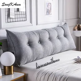 Songkaum моющийся северный стиль длинные прикроватные подушки с наполнением твердой простоты подушки односпальная двойная подушка для сна для сна 201215