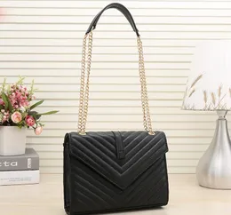 Fashion women Luxurys Crossbody bag famous classical designer Messenger lady Cross Body Bags Handbag female Tote Satchel Purse black gold silver chain PU Leather AA