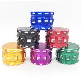 New cigarette grinders metal sound polygonal pattern aluminum alloy 4-layer 63 smoke grinder smoking accessories 6 colors