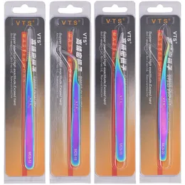 100% Original Tweezers Colorful VTS MCS-12 MCS-15 MCS-18 MCS-20 Professional Makeup Eyelash Tweezers for 3D Volume Eyebrow Tools New