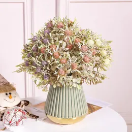 Dekoracyjne kwiaty wieńce 25pcs/pęczka 5 widelca 25 głowy gojów sztucznych bukietów kwiatowych dekoracja domowa sztuczne rośliny sztuczne impreza