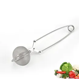 Tea Infuser 304 Stainless Steel Sphere Mesh Tea Strainer Coffee Herb Filter Diffuser Handle Tea Ball Top Quality WB3251