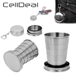 Stainless Steel Folding Portable mug, 75ml/150ml/250ml, Outdoor, Travel, Detachable, Telescopic Cup, Hiking, Camping, Water, Coffee Mug