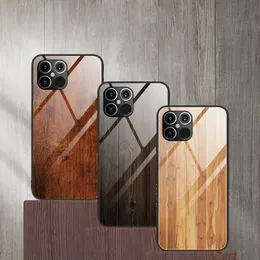 New Anti-Queda Soft Borda Lustrosa Caso de telefone para iPhone 12 XR Pro Max Creative Wood Grain Capa protetora