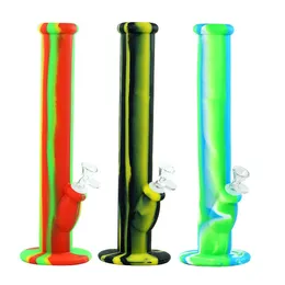 14 pipa de agua recta bong pipa de agua de vidrio portátil con bongs de vidrio de 14 mm con cuenco de vidrio pipas de agua shisha