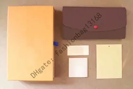60136 Luxus-Designer-Geldbörsen Hochwertige Damen-Klassiker im Umschlagstil Lange Geldbörse Kreditkarte mit Geschenkbox qwert