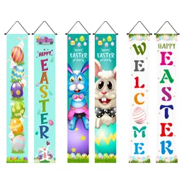 Party Supplies Happy Easter Banner Flag Hanging St Patricks Day Door Curtain Outdoor Festive Yard Holiday Supplies Decorations