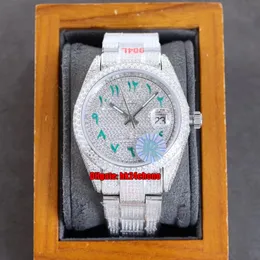11 Styles Luxury Watches RRF Datejust Iced Out Full Diamond ETA2824 Automatic Mens Watch Pavé Diamonds SKY Arabic Dial 904L Steel Bracelet Ladies Gents Wristwatches
