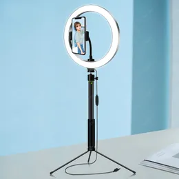 LED Selfie Ring Light 26cmの着信ライト、メイクアップフォトスタジオ写真照明ランプライブストリームビデオのためのライブランプ