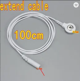 20 sztuk 100 cm Dłuższy kabel Długie adapter Rozszerzenie elektrody przewodu przewodu przewodu przewodu TIELINE TIELINE PIN Snap Converter do przycisku dla TENS EMS