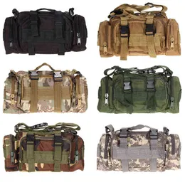 Outdoor Military Tactical Waist Bag Waterproof Nylon Camping Hiking Backpack Pouch Hand Bag military bolsa Style mochila G220308