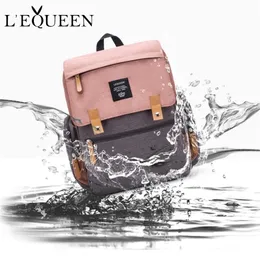 Lequeen Brand Brand Diaper Bag Bag большая емкость USB Mummy Bag Travel Backpack дизайнерская сумка для ухода за ребенком 201120