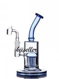 Recycler Oil Rigs Smoking Accessories Hookahs Thick Glass Water Bongs Arm Tree Perc Wax Ashcatcher Percolater Cyclone with 14mm