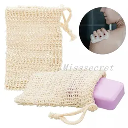 Natural Exfoliating Mesh Soap Saver Bubble Blister Mesh Foaming Bag Pouch Holder For Shower Bath Foaming And Drying