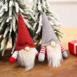 Boże Narodzenie bez twarzy stary człowiek choinki wiszące ozdoby lalka bez twarzy gnome santa xmas drzewo wystrój dzieci prezenty