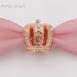 Brak koloru blaknięcie stałe róża złota róża Royal Crown Pandora Charms na bransoletki DIY Jewlery Dokonywanie Luźne Koraliki Srebrna Biżuteria Hurtownie 780930