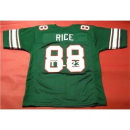 3740 Mississippi Valley State Delta Devils # 88 Jerry Rice Custom Reen College Jersey Size S-4XL eller Anpassat något namn eller nummer Jersey