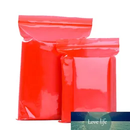 100st röd plastpåse självtätning återanvändbar dammsäker sundries hantverk Zip Lock Zipper Storage paket