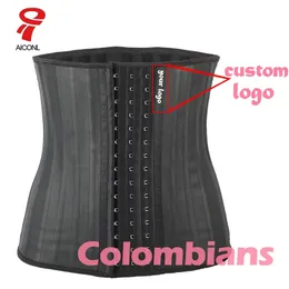 Aiconl Latex Waist Trainer Corset Belly Plus Slim Belt Body Shaper Modeling Strap Body Ficelle Waist Cincher fajas colombianas 201222