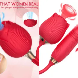 NXY Vagina Balls Rose Zuigen Vibrator 10 Modes Vibrerende Clit Sucker Tepel Pijpbeurt Clitoris Stimulatie Vrouwelijke Masturbatie Sexleksaker Voor Vrouwen1211