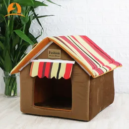 YICHONG Soft Indoor Pet Dog House Removable Cover Mat Dog House Beds for Small Medium Dogs Cats Puppy Kennel Pet Tent YH213