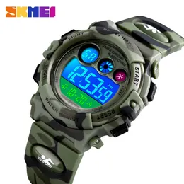 SKMEI Children LED Electronic Digital Watch Stop Watch Clock 2 Time Kids Sport Watches 50M Waterproof Wristwatch For Boys Girls LJ200911