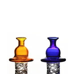 Solid färgad Carb Cap Spinning Glass för 25mm Flat Top Dome With Air Hole Terp Pearl Quartz Banger