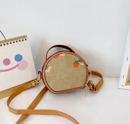 여름 귀여운 아기 핸드백 만화 편지 인쇄 라운드 가방 미니 키즈 지갑