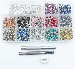540 Sets 5mm 12 Colors Grommets Kit Metal Eyelets with Installation Tools and Instructor in Clear Box