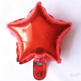 10 inch Aluminum Balloon Five-pointed Star Small Aluminum Foil Balloon Wholesale Birthday Balloons Wedding Party Decoration BH4448 WLY