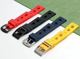 Watchband for Mens Watches 22mm 24mm مصمم مطاطية فرقة Watch Band Black Red Yellow Blue Watch Strap لـ Navitimer/ Avenger/ Fit Brt Fashion Wiristwatch