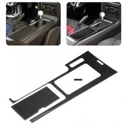 Car Gear Shift Panel Cup Holder Cover Trim Carbon Fiber For Ford Mustang 2009-2013 Interior Accessories