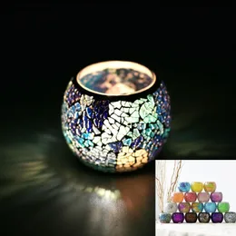 Party Home Mosaic Candle holders Europe Style Glass candlestick valentines day wedding decoration
