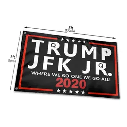 ترامب JFK JR Q 2020 العلم ديكور المنزل في الهواء الطلق منزل حديقة ساحة راية الأعلام 3 × 5 أقدام