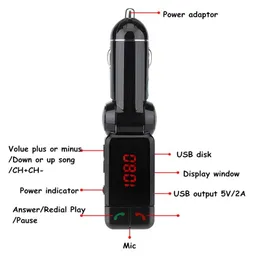 BC06 자동차 충전기 블루투스 FM 송신기 듀얼 USB 포트 자동차 블루투스 수신기 MP3 플레이어 블루투스 핸즈프리 호출 2022