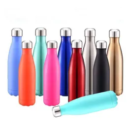 Cola Shaped Water Bottle Vacuum Insulated Travel WaterBottle Stainless Steel Coke Shape Outdoor WaterBottles 500ml WQ170-WLL