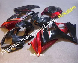 赤黒フェアリングキット鈴木GSX-R1000 K7 07 08 GSXR1000 GSX R1000 GSXR 2007 2008バイクボディフェアリング部品（射出成形）
