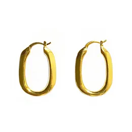 Ear Cuff Elegante Celin e orecchini, 2 orecchini ovali in oro dal design minimalista francese a cerchio grande