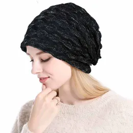 Сохраняйте теплые шапки эластичные шапочки сплошной капота мягкая зимняя шляпа Femme Черепость Девушка Осень женская