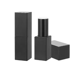 empty high grade plastic lipstick tube ,black outer square shape inner DIY lipstick tube