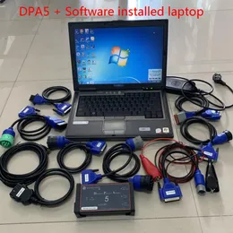 Heavy Duty Truck Diagnostic Tool DPA5 Dearborn Protocol Adapter Ingen Bluetooth med USB Link D630 Laptop 240GB SSD