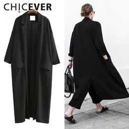 Chicker Verão Solta Mulheres Casacos Três Quarter Sleeve Plus Size Black Sunscreen Trench Coat para Roupas Femininas Coreano 201111