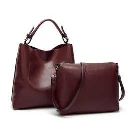 HBP Composite Bag Messenger Bag Handväska Purse Ny designer Bag Högkvalitativ enkel mode två i en kombinationsböter