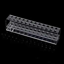 Transparent Jewelry Pouches 24 hole Acrylic Cosmetic box Eyebrow Pencil Brush Protector Makeup Brush Display Stand Organizer2977