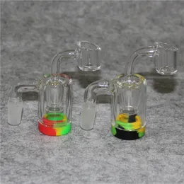 Narghilè Glass Reclaim Catchers Adapter 14mm Maschio Ash Catcher con contenitori in silicone e bangers al quarzo bong oil rig tubi dell'acqua