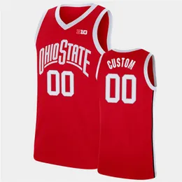 Basketball NCAA Ohio State Buckeyes genähtes Basketballtrikot 0 Meechie Johnson Jr. 1 Jimmy Sotos 42 Harrison Hookfin 32 E.J. Liddell