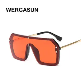 WERGASUN Neue F Brief Sonnenbrille Frauen Vintage Übergroßen Gradienten Sonnenbrille Shades Weibliche Luxus Designer UV400 Sonnenbrille