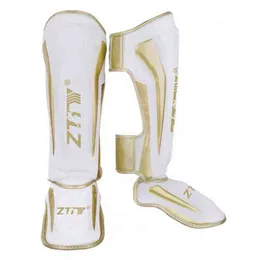 Ztty Thicker Boxing Shin Guards PUレザー保護レギンスレギンス装備Muay Thai Thai Leg Taekwondo Ankle Protectors 2113207
